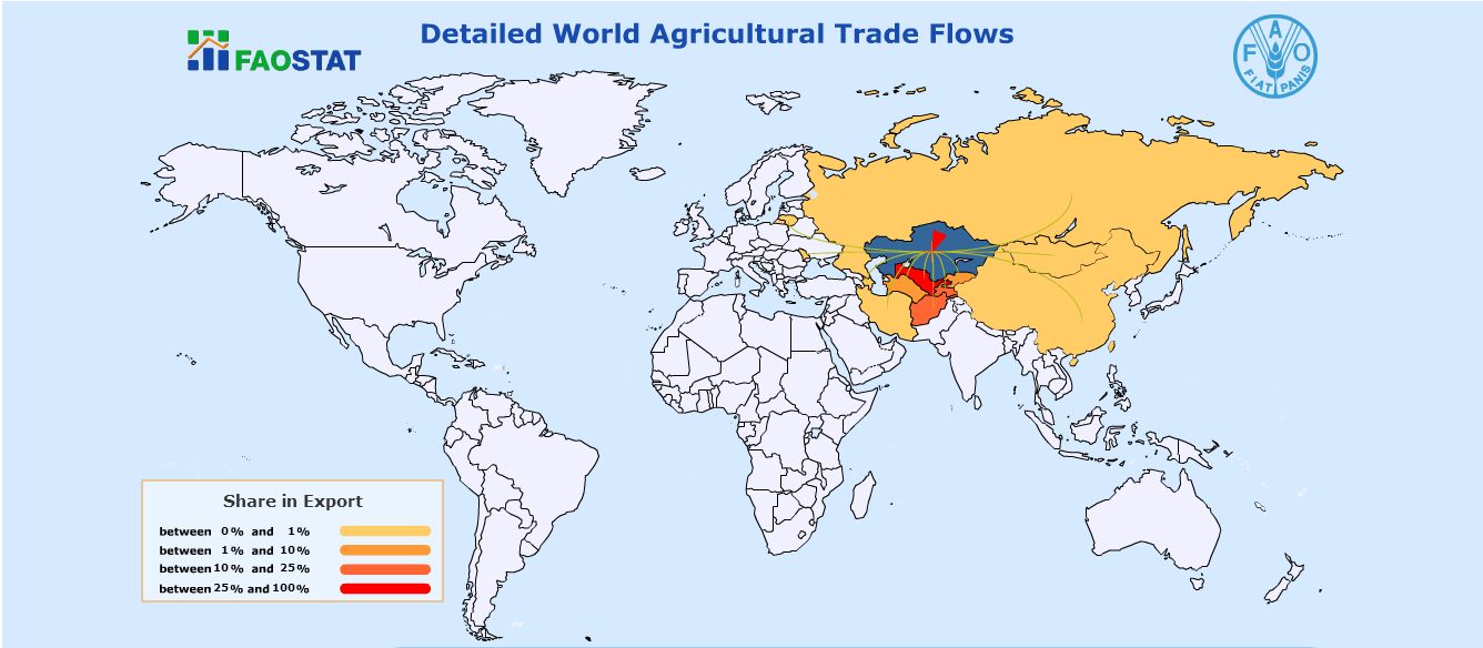 Kazakistan'ın buğday unu ihracatı noktaları